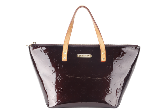 LOUIS VUITTON PM BURGUNDY MONOGRAM PATENT VERNIS GOLD HARDWARE NO DUST COVER Handbag