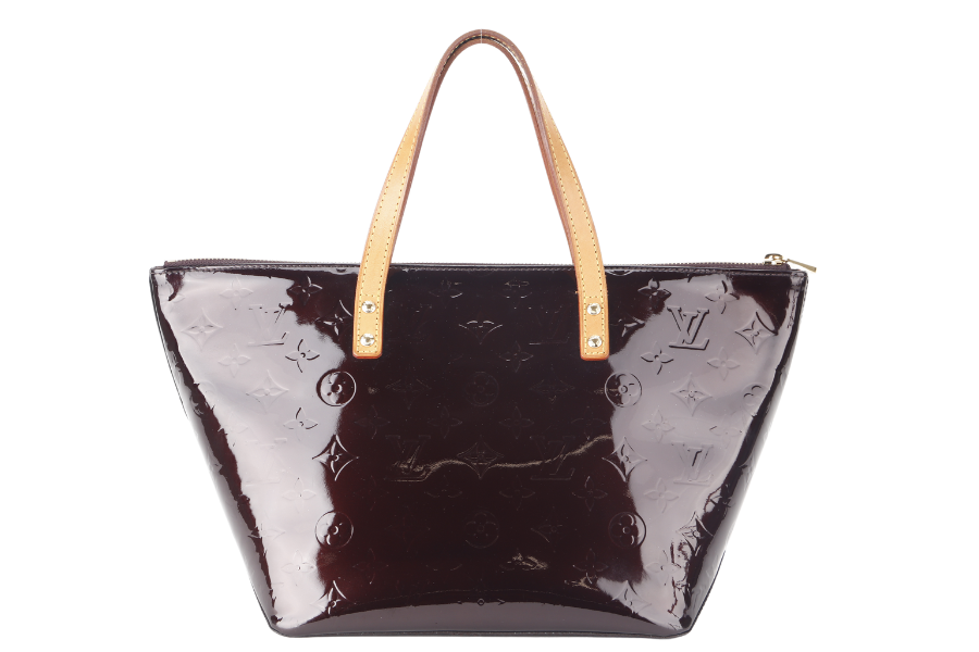 LOUIS VUITTON PM BURGUNDY MONOGRAM PATENT VERNIS GOLD HARDWARE NO DUST COVER Handbag