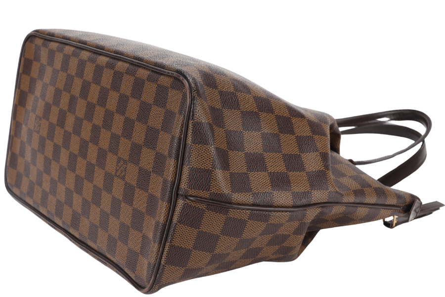 LOUIS VUITTON WESTMINSTER GM DAMIER EBENE COATED CANVAS GOLD HARDWARE WITH DUST COVER Handbag