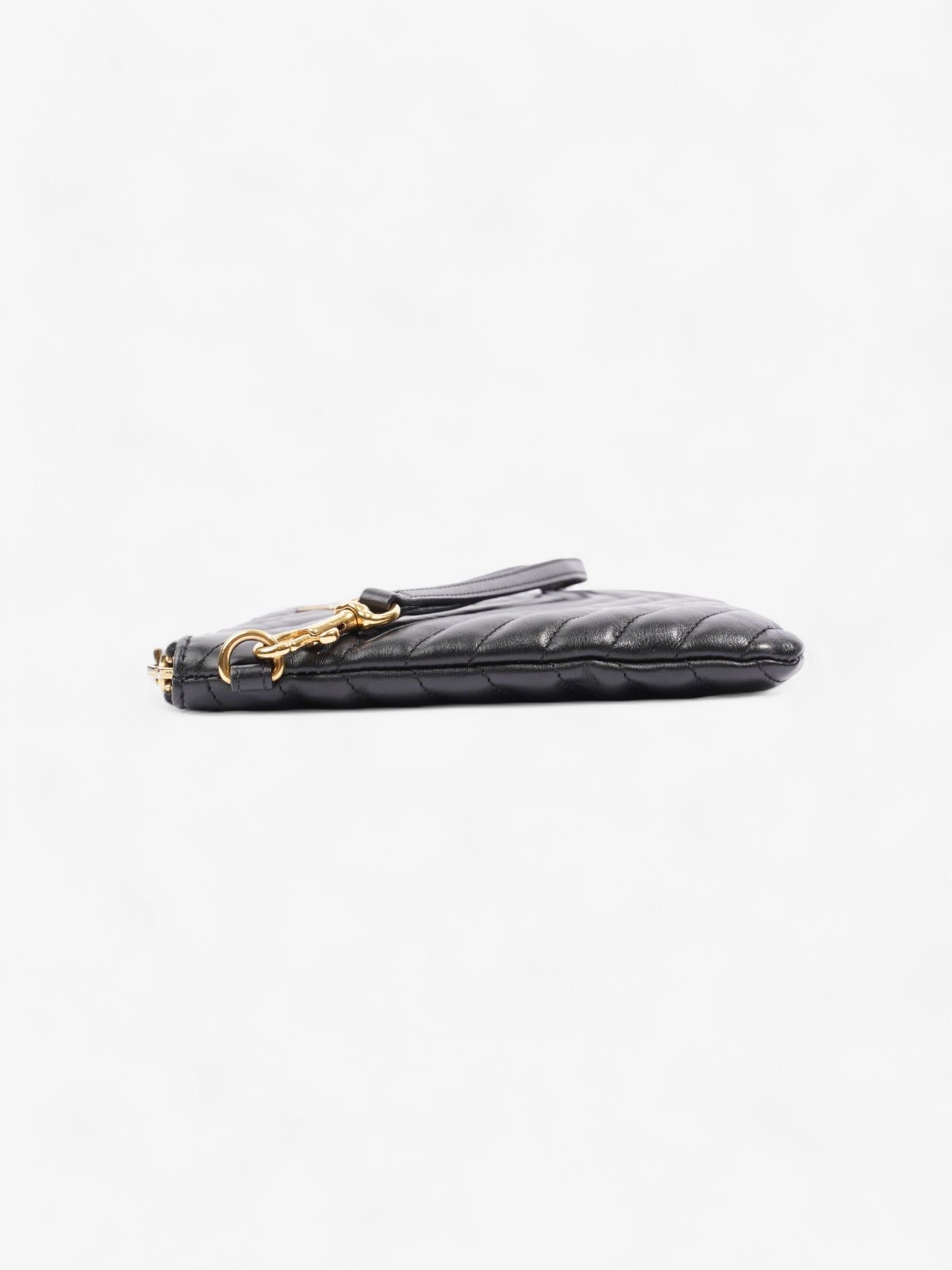 Saint Laurent Cassandre Wristlet Black Matelasse Leather