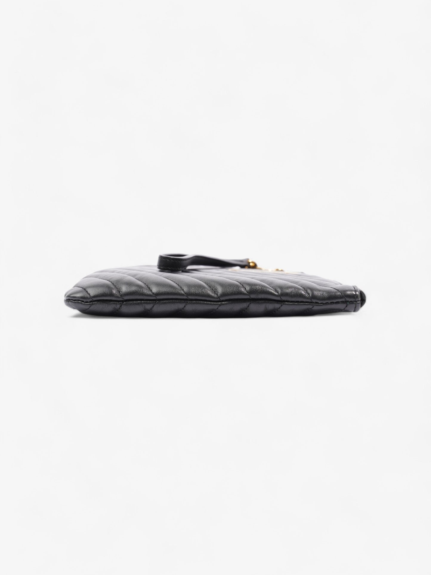 Saint Laurent Cassandre Wristlet Black Matelasse Leather