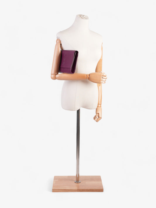 Saint Laurent Belle de Jour Purple Leather