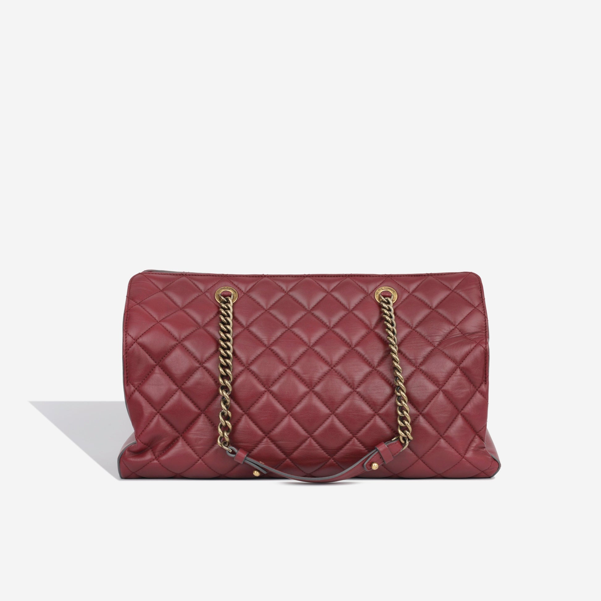 Chanel Large Shopper Tote - Burgundy
