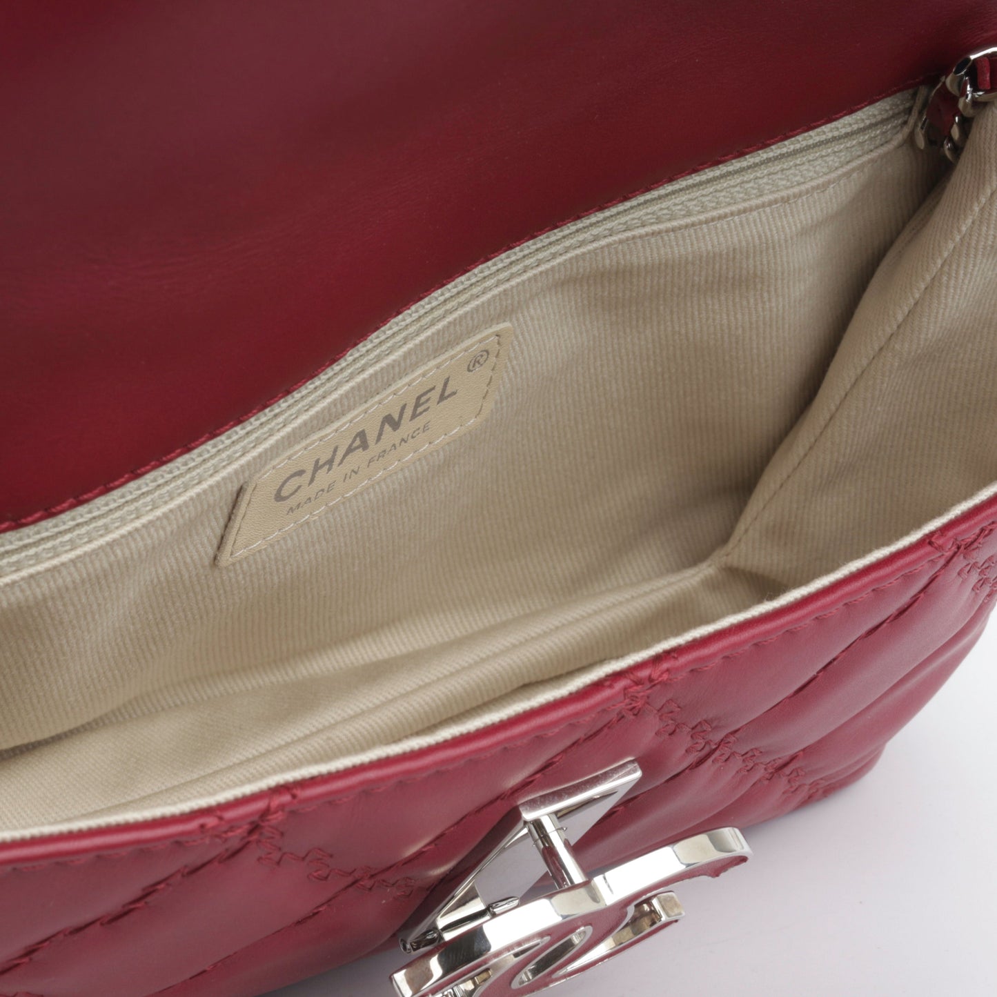 Chanel Double Stitch Hamptons Flap Bag