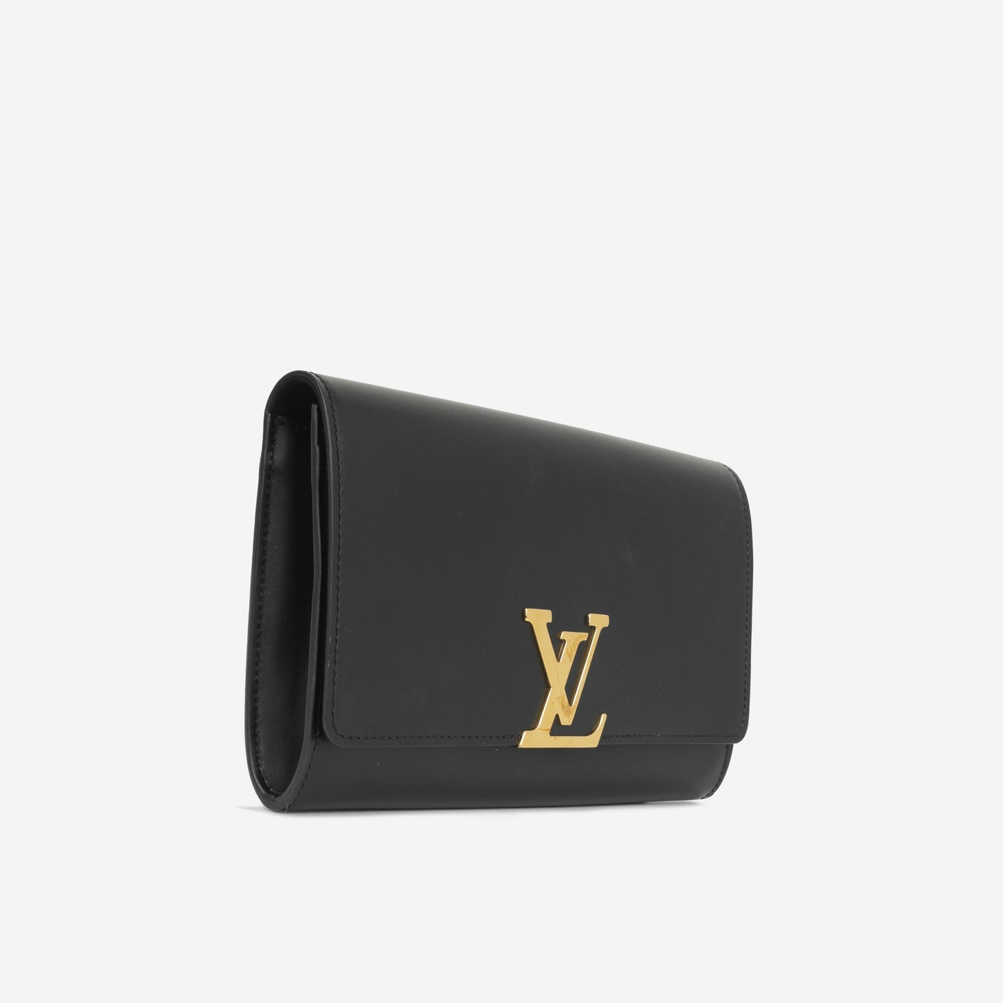 Louis Vuitton Louis Vuitton - Chain Louise Clutch - Black Calfskin GHW
