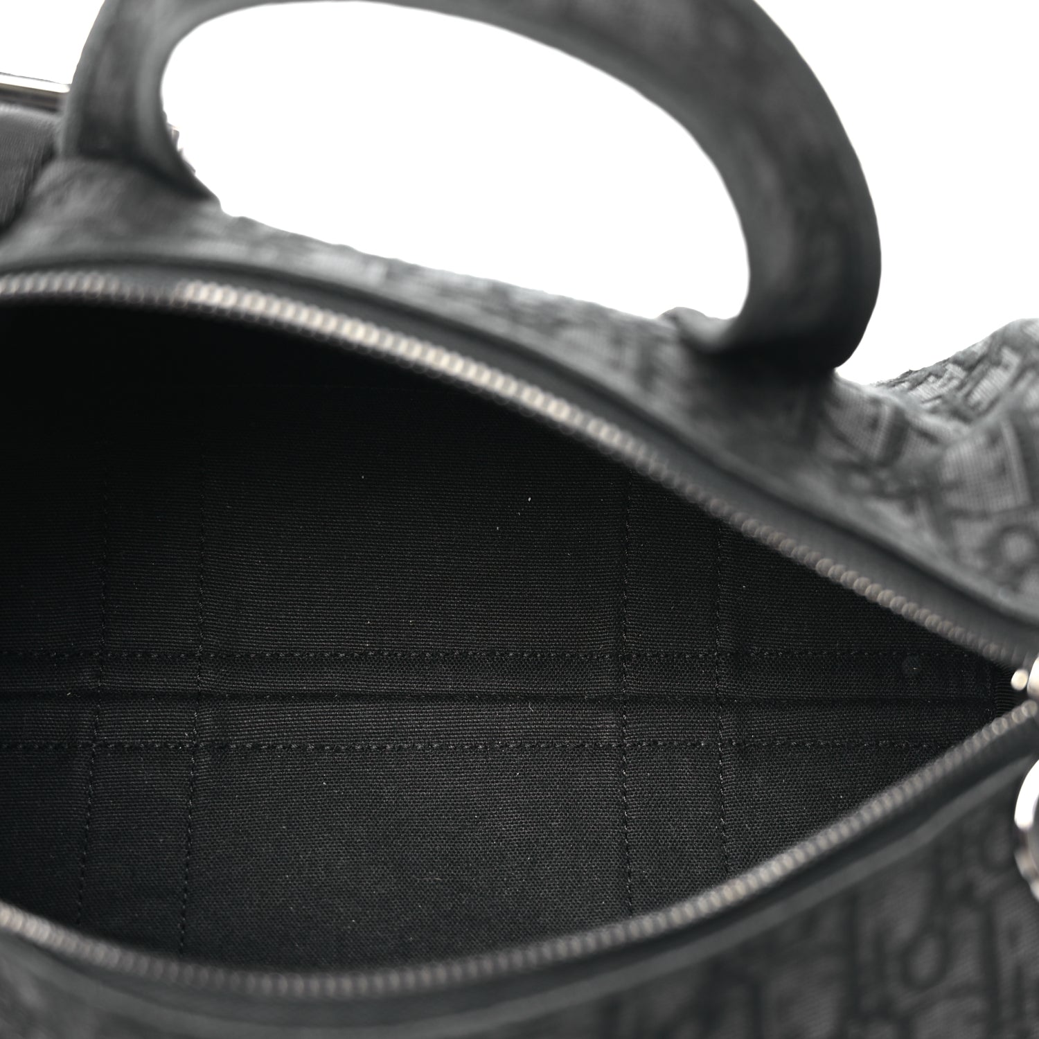 Christian Dior Oblique Jacquard Zipped Messenger Bag Black