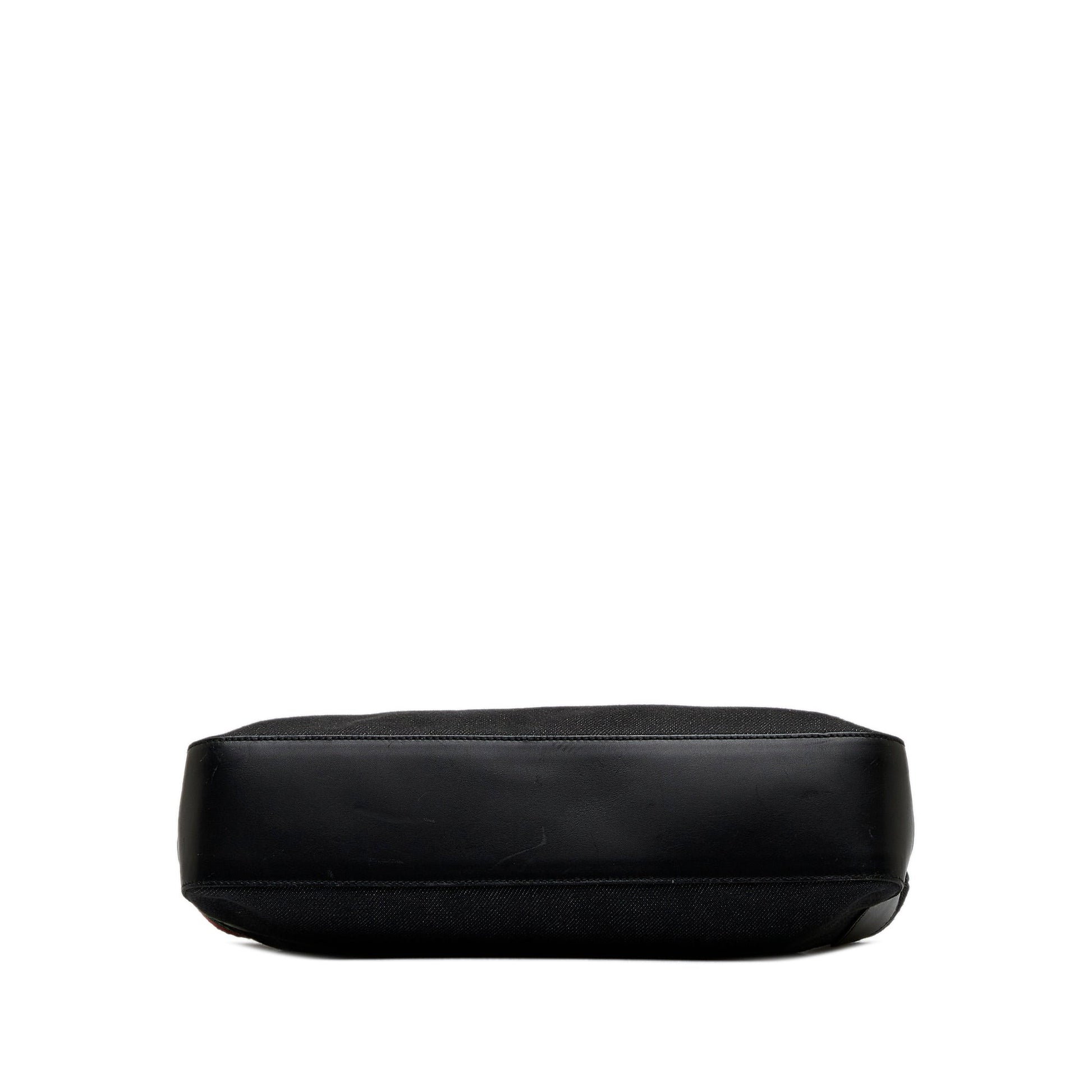 Gucci Web Black Leather Canvas Tote Style 1