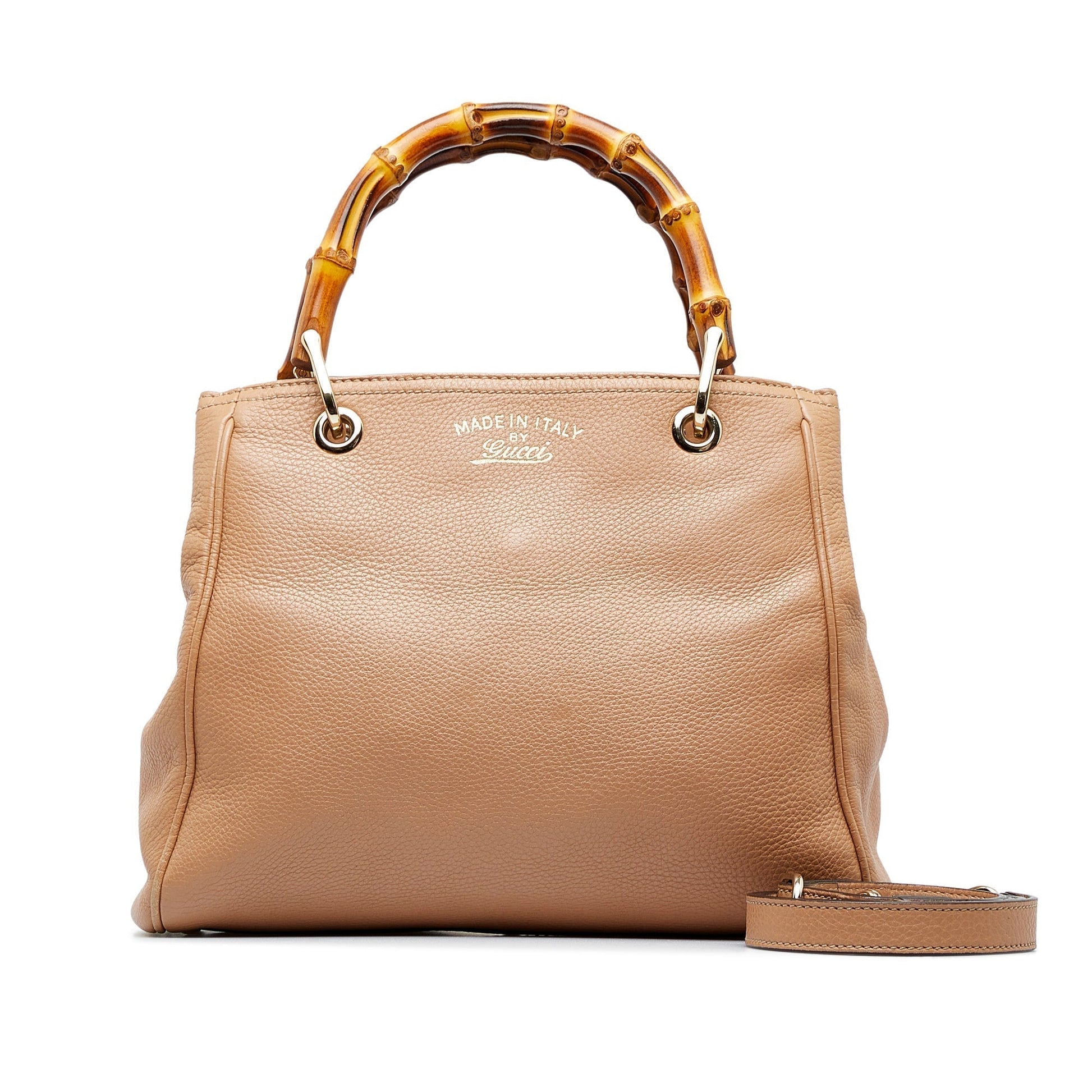 Gucci Bamboo Brown Leather Tote Style 4