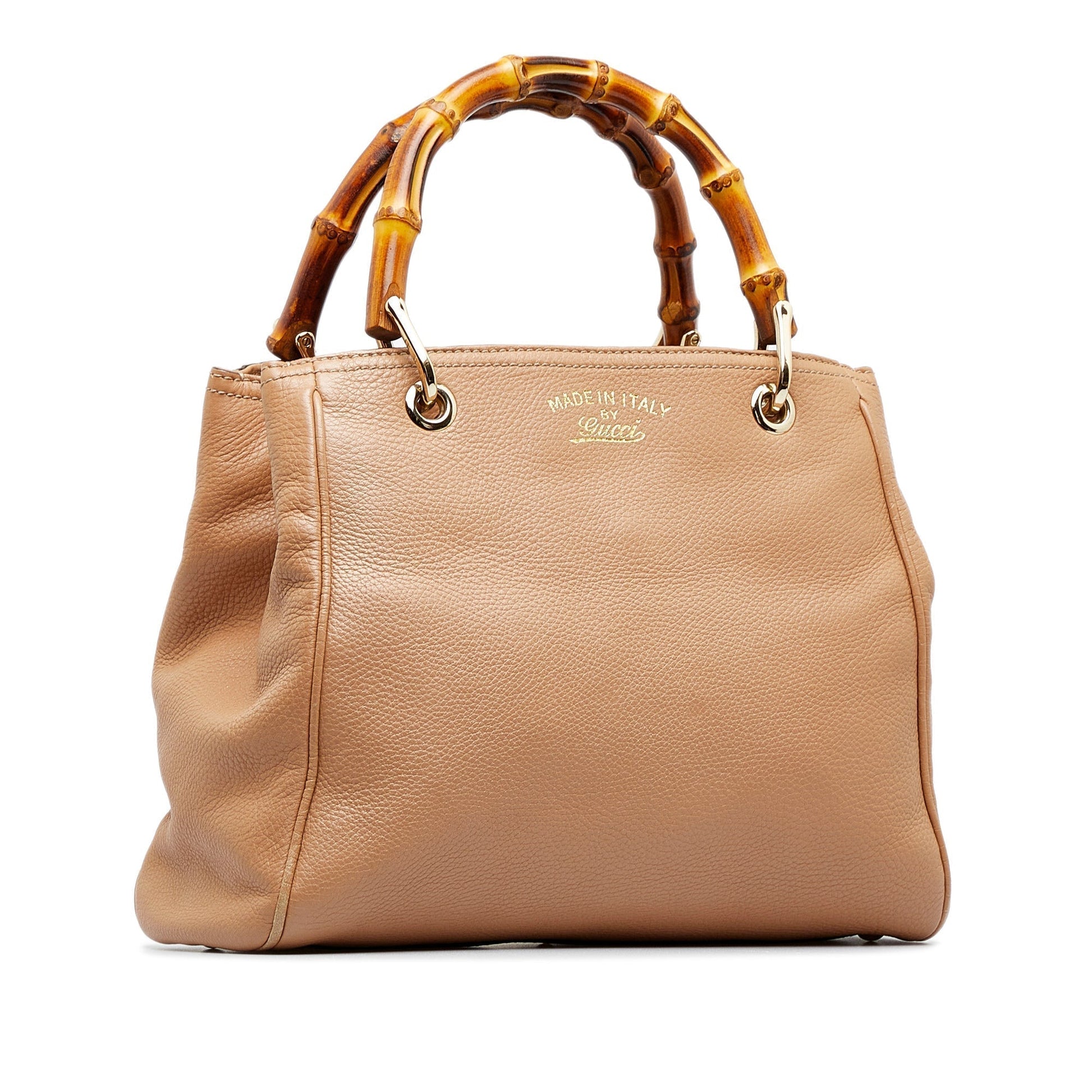 Gucci Bamboo Brown Leather Tote Style 4
