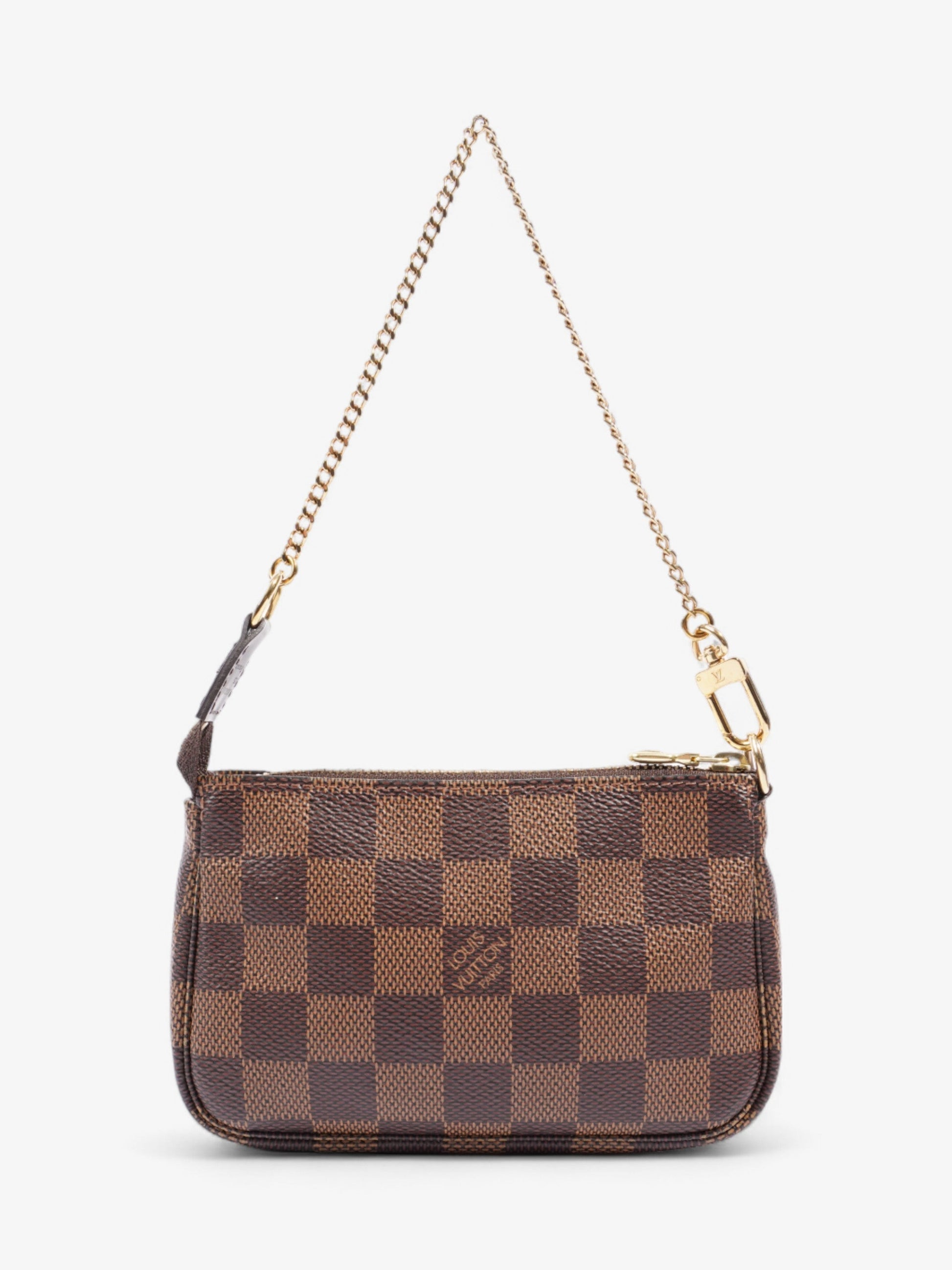 Louis Vuitton Pochette Accessoires Damier Ebene Coated Canvas Mini