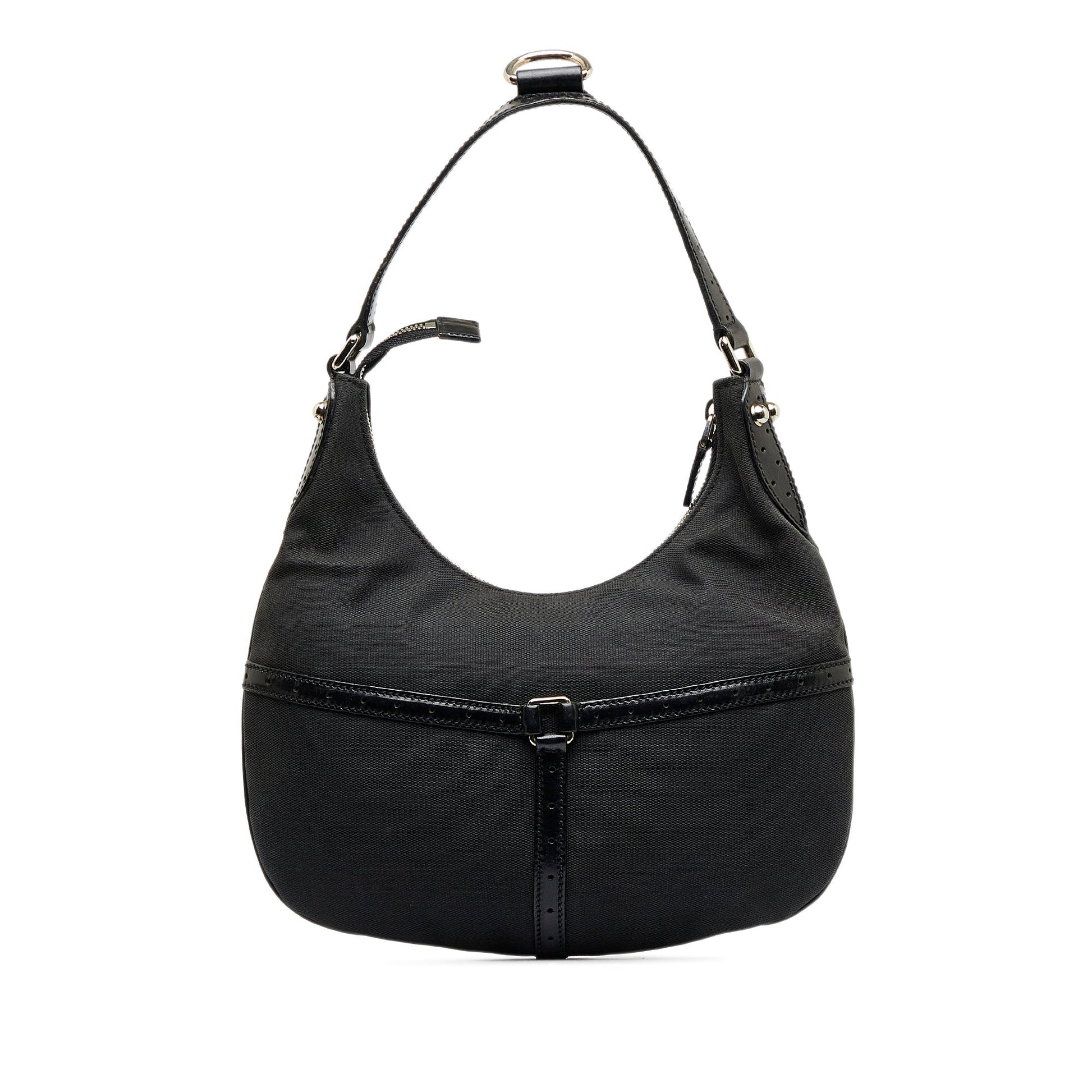 Gucci Leather Canvas Shoulder Bag