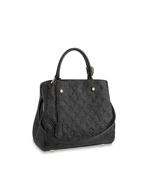 Louis Vuitton Montaigne MM Monogram Empreinte Leather Noir