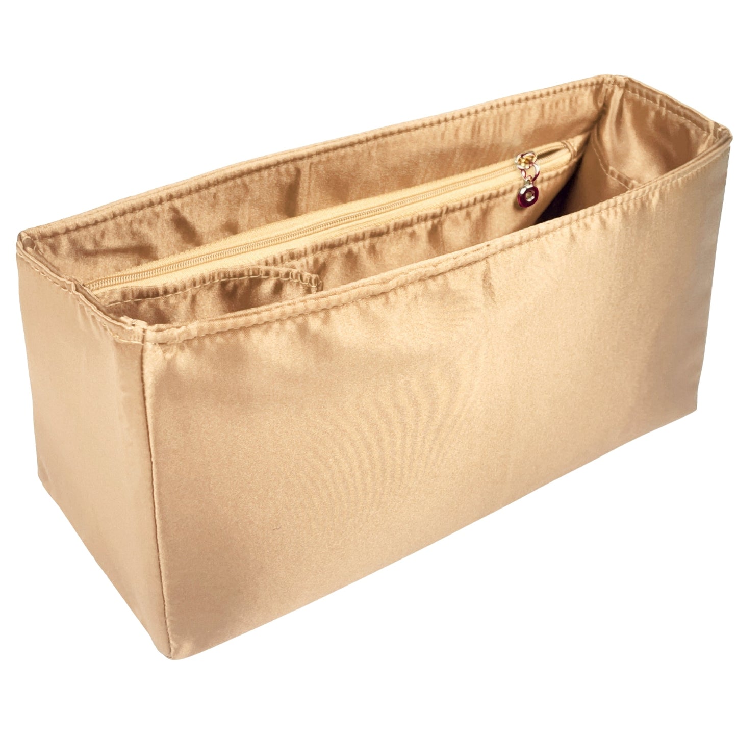 Organizer for [Sunshine Small, Fendi] Bag Insert (Silk, Full-width Zip and Open Pocket)