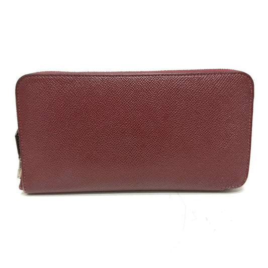 HERMES Long Wallet Purse Epsom wine-red Azap Long Women