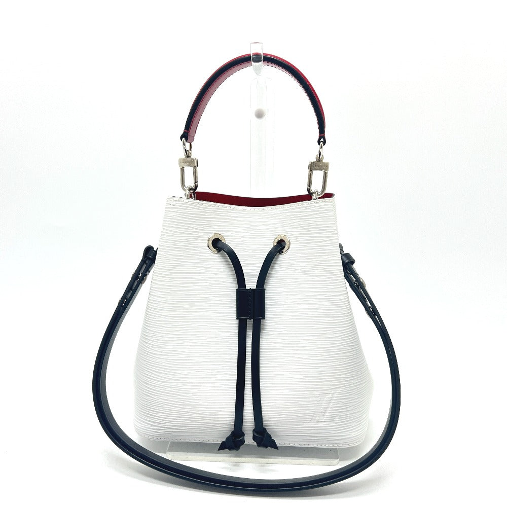 LOUIS VUITTON Shoulder Bag Epi Leather White x Black x Red NeoNoe BB Bron Optique