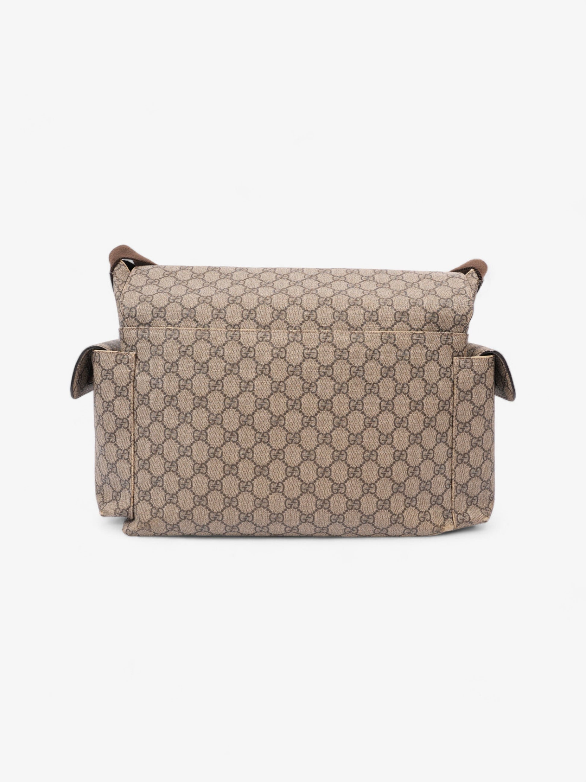 Gucci Baby Changing Bag Beige And Ebony GG Supreme Coated Canvas