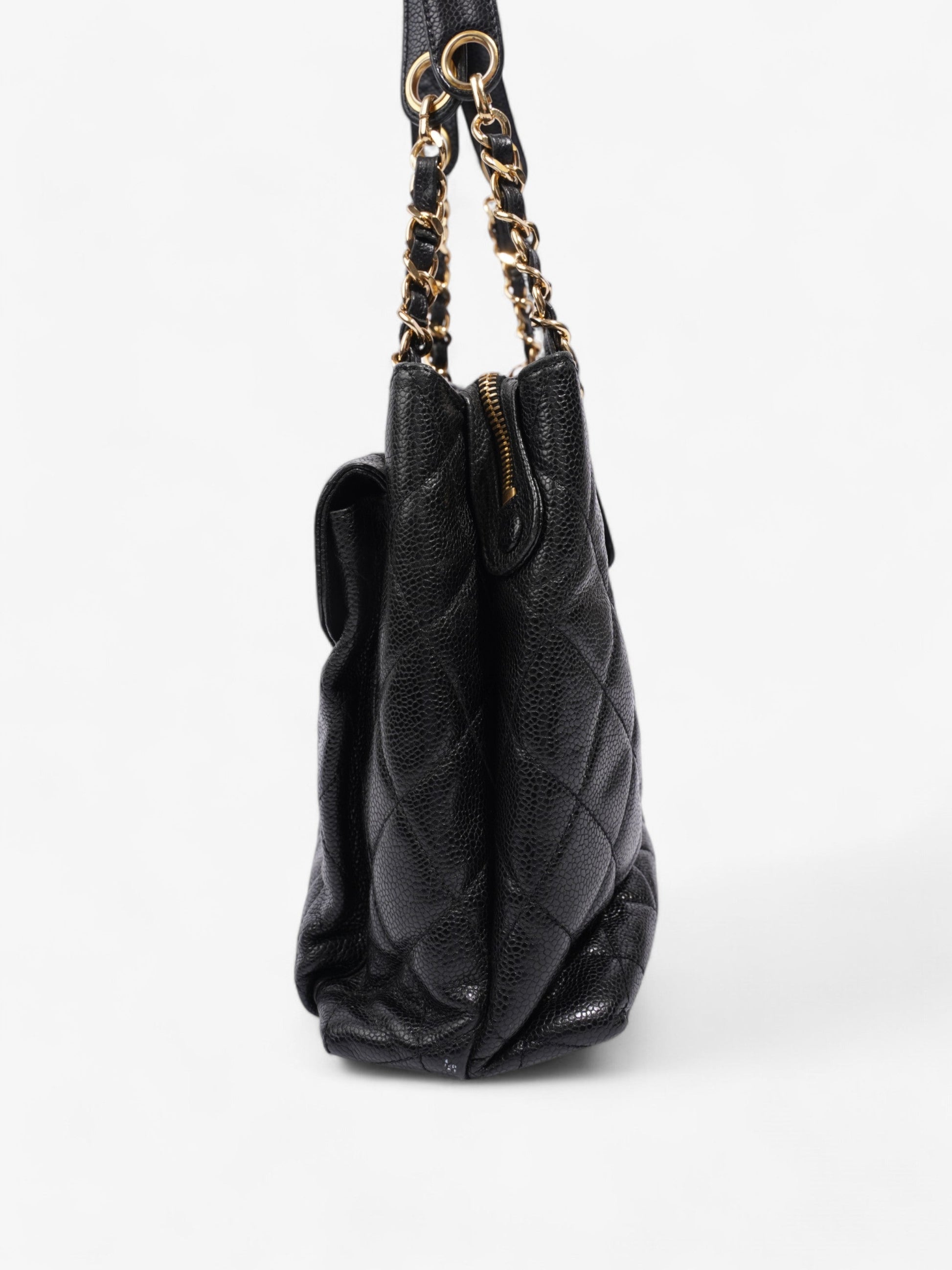 Chanel Cocomark Shoulder Bag Black Caviar Leather