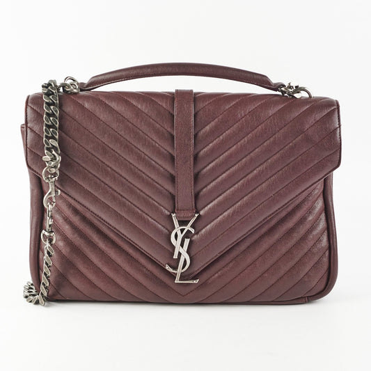 Saint Laurent College Burgundy Large