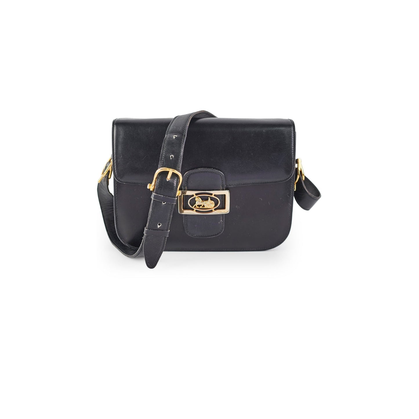 Luxury CELINE Horse Carriage Bag Black