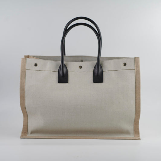 Saint Laurent Rive Gauche Tote Cream