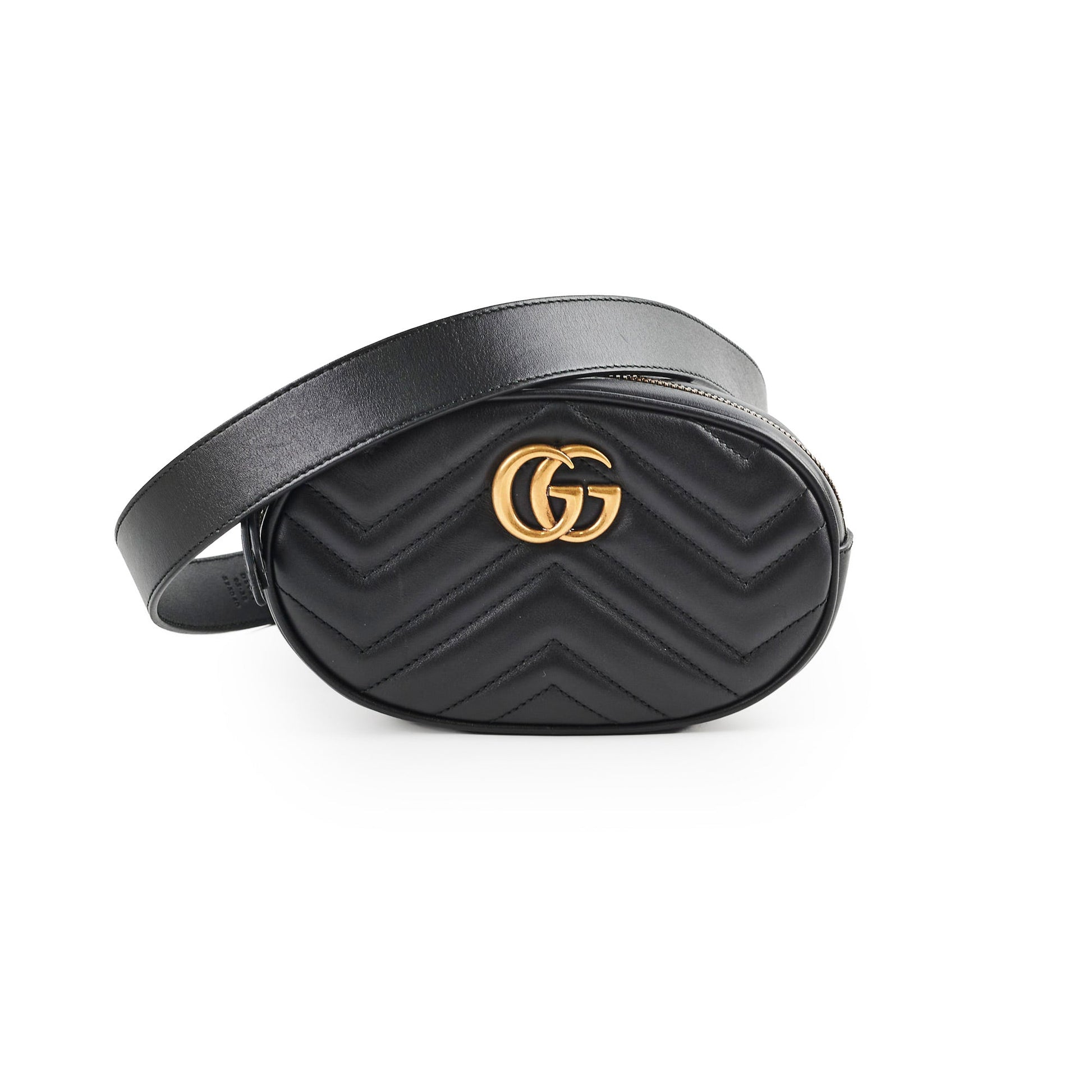 Gucci Matelass? Mini GG Marmont Black Belt Bag