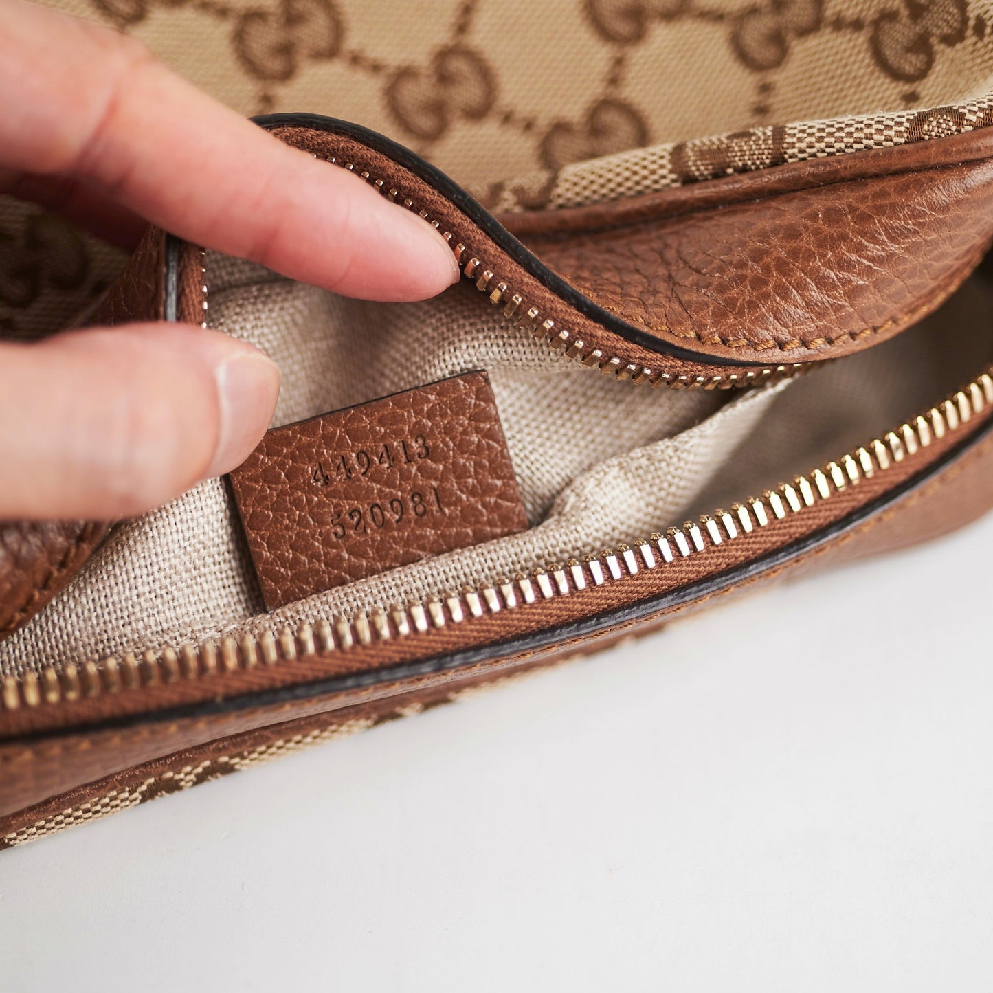 Gucci Lou Monogram Mini Canvas Crossbody