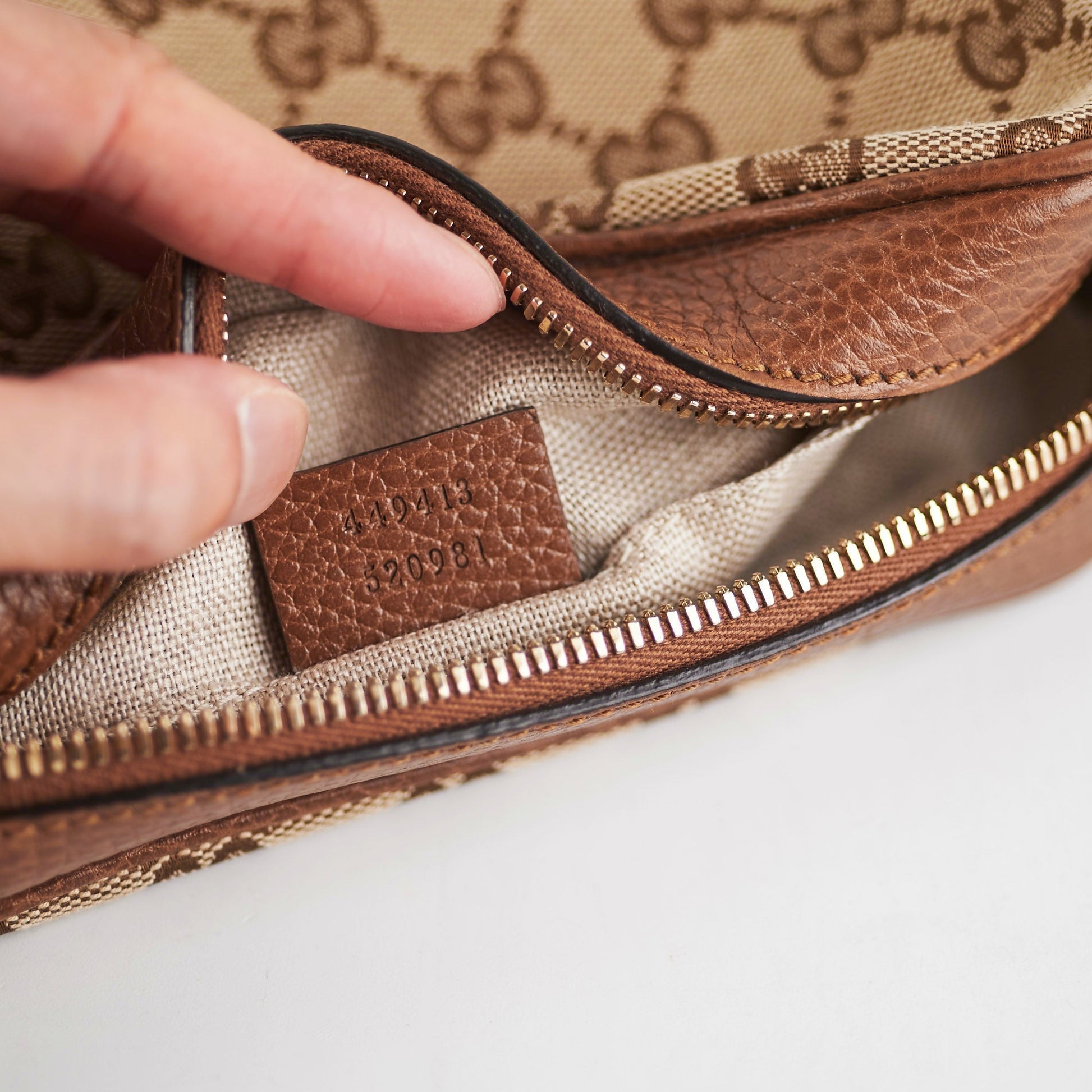 Gucci Lou Monogram Mini Canvas Crossbody