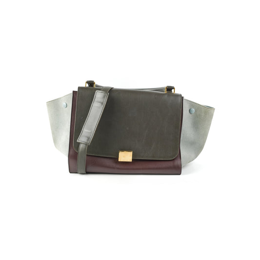 Luxury CELINE Trapeze Two Toned Bag