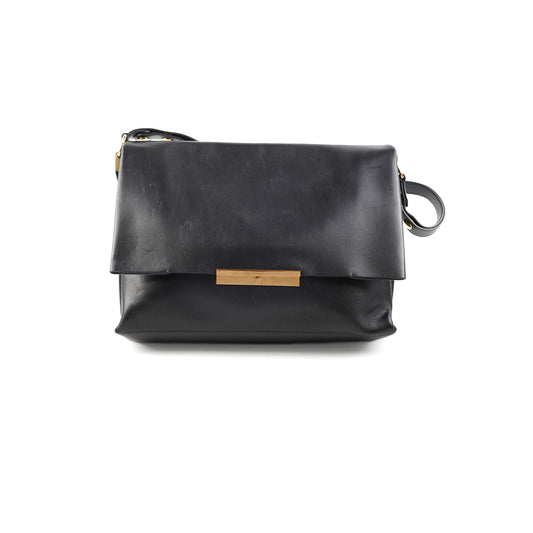 Luxury CELINE Blade Leather Shoulder Bag Black