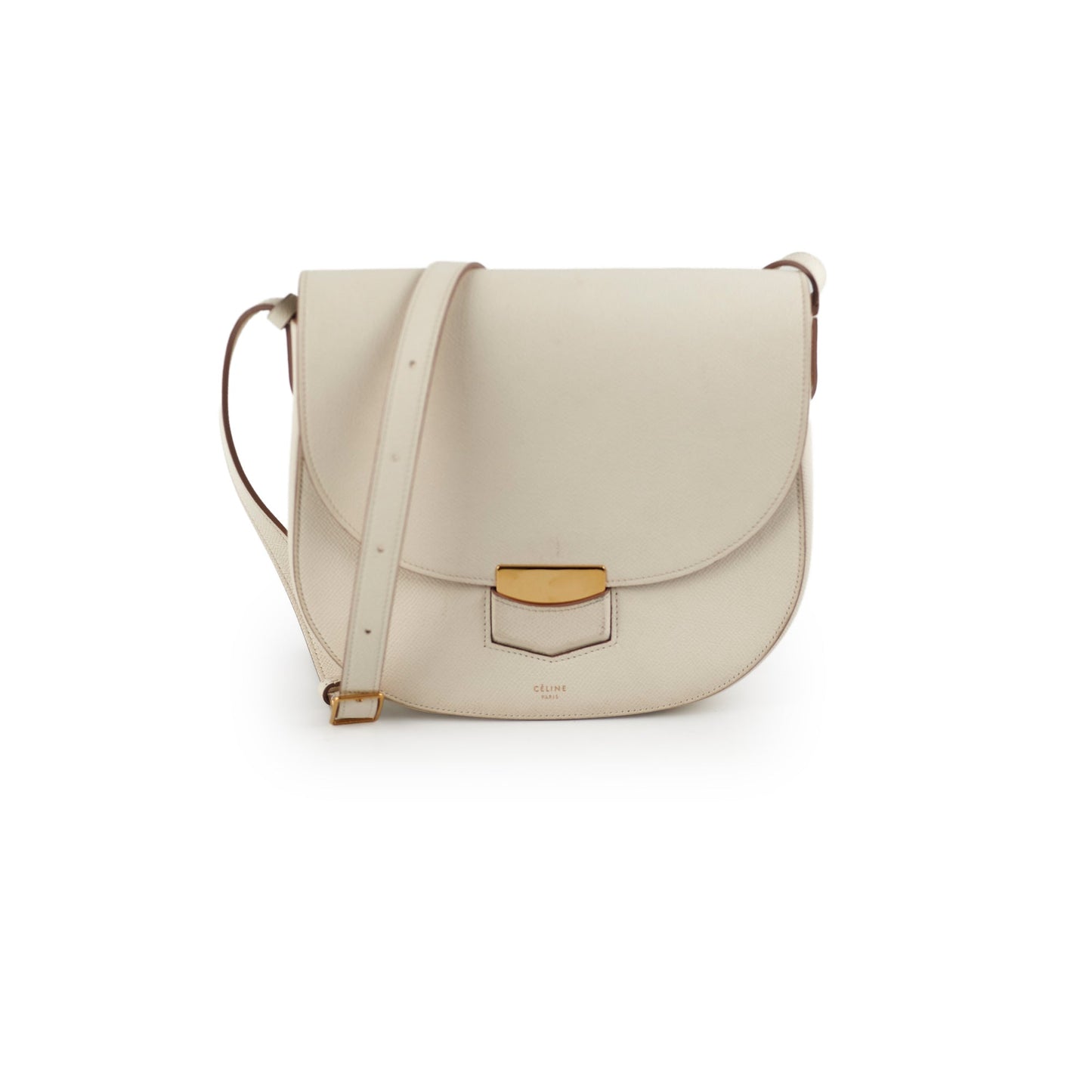 Luxury CELINE Medium White Shoulder Bag