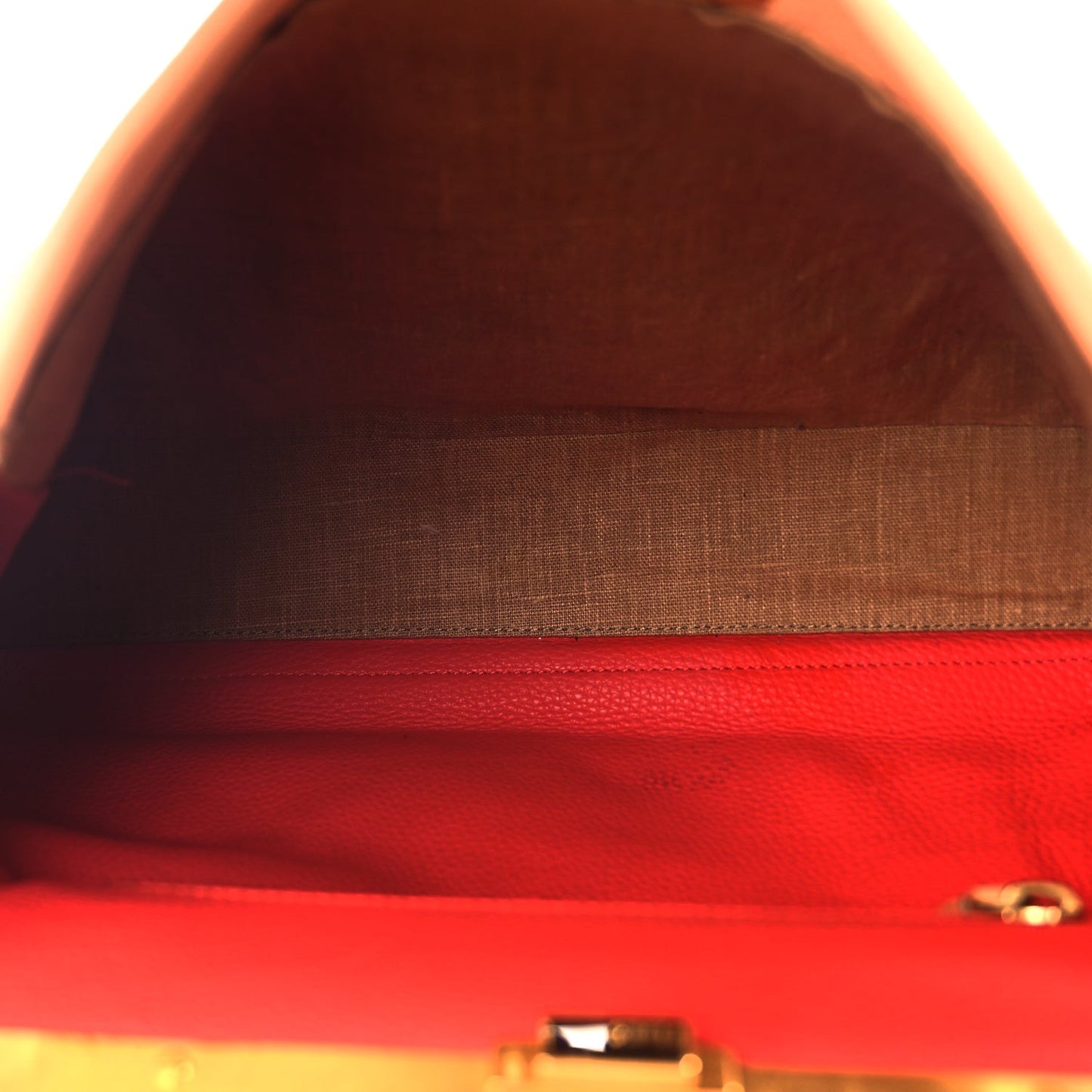 Fendi Cuoio Romano Selleria Bi-Color Large Peekaboo Iconic Satchel