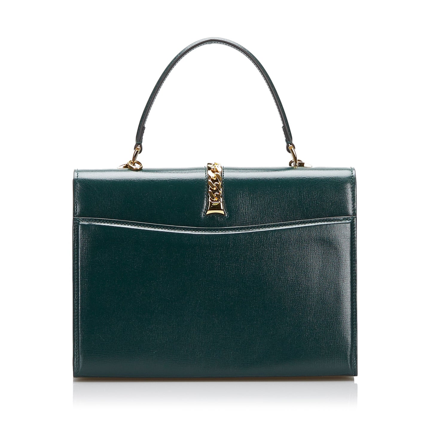 Gucci Sylvie Green Leather Chain Shoulder Bag