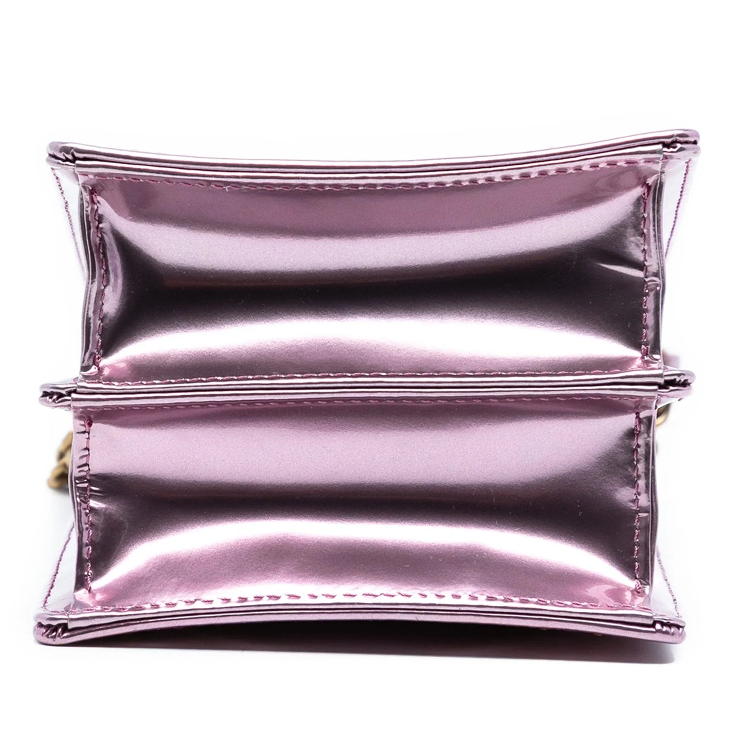 Pink Dior Metallic Studded Calfskin Vertical Diorama Crossbody Bag