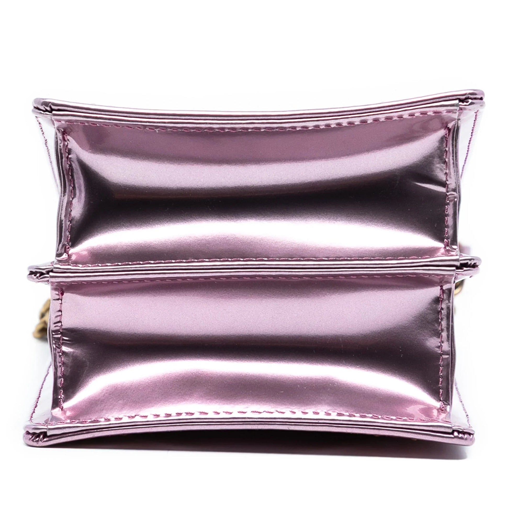 Pink Dior Metallic Studded Calfskin Vertical Diorama Crossbody Bag
