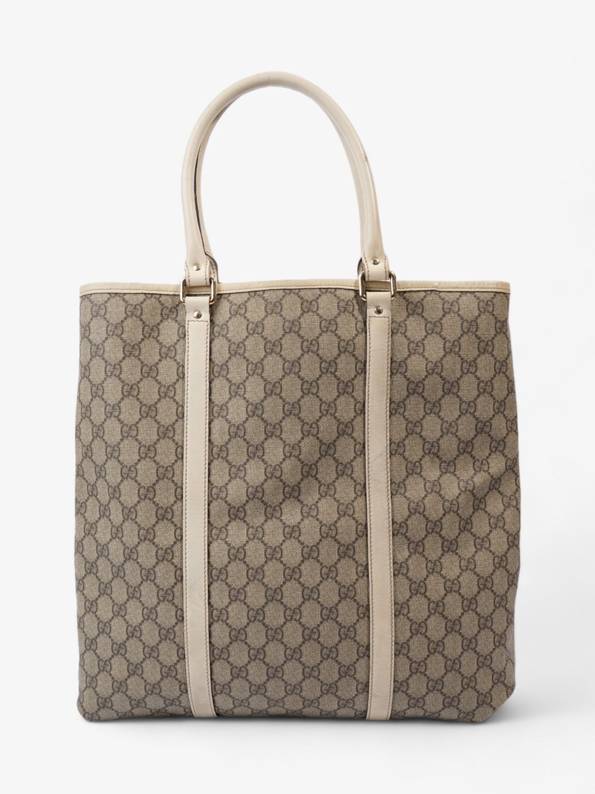 Gucci GG Supreme Tote Beige And Ebony GG Supreme Coated Canvas