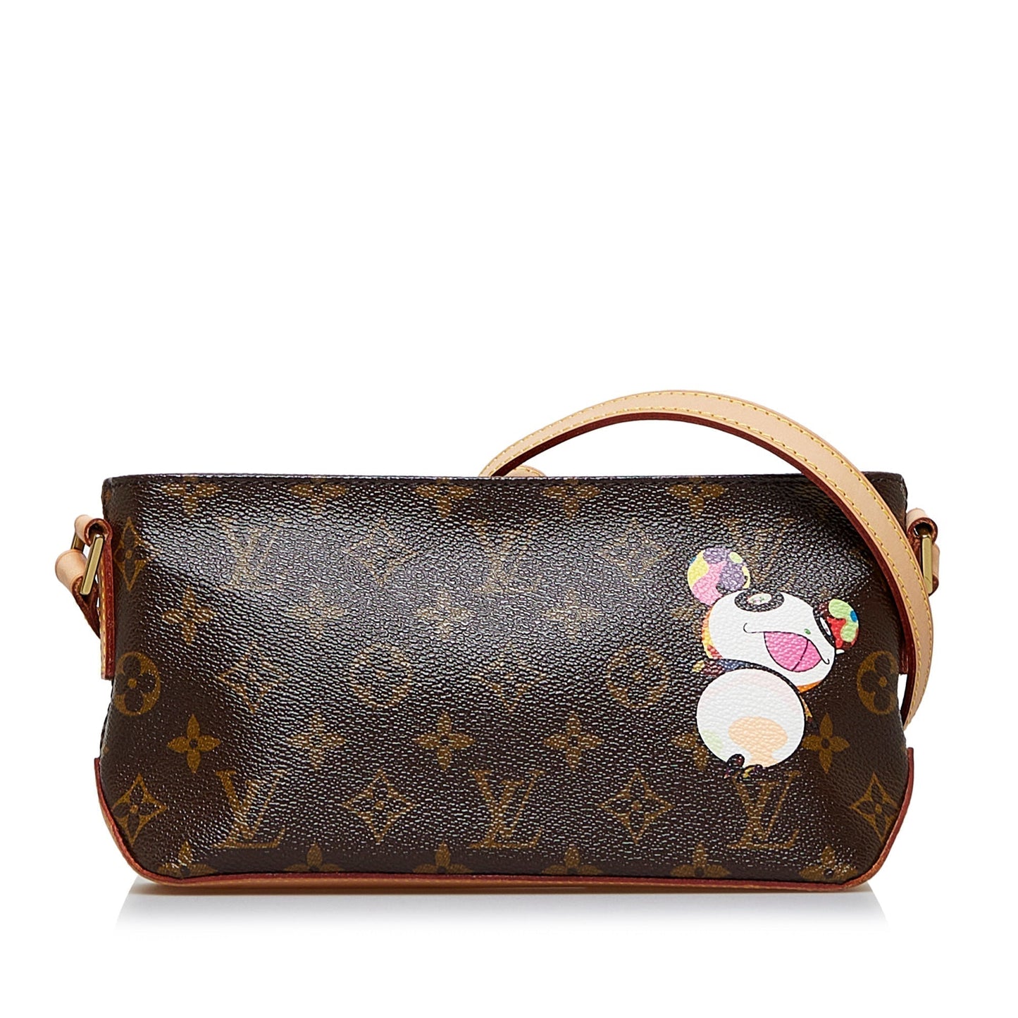 Brown Louis Vuitton x Takashi Murakami Monogram Panda Trotteur Crossbody