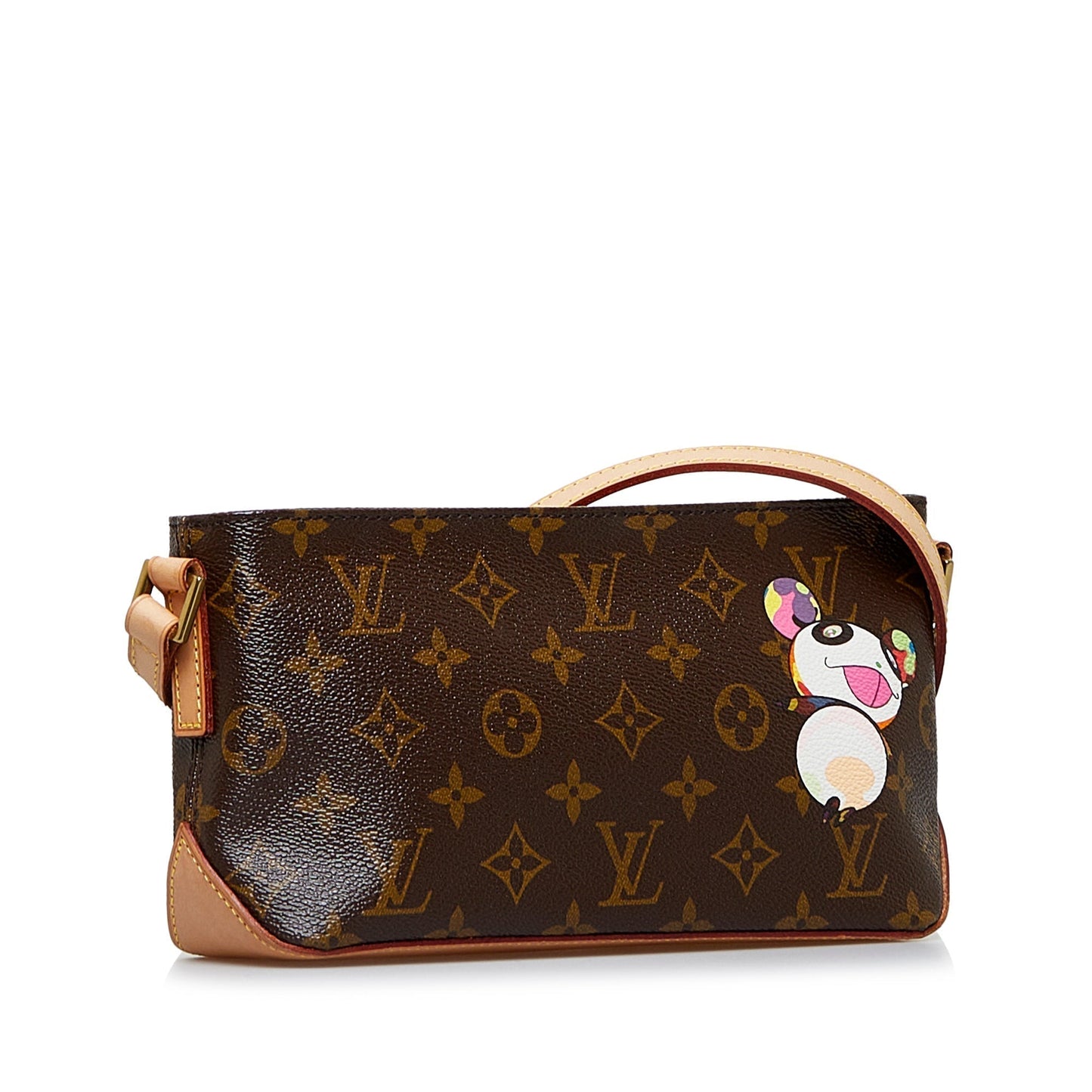 Brown Louis Vuitton x Takashi Murakami Monogram Panda Trotteur Crossbody
