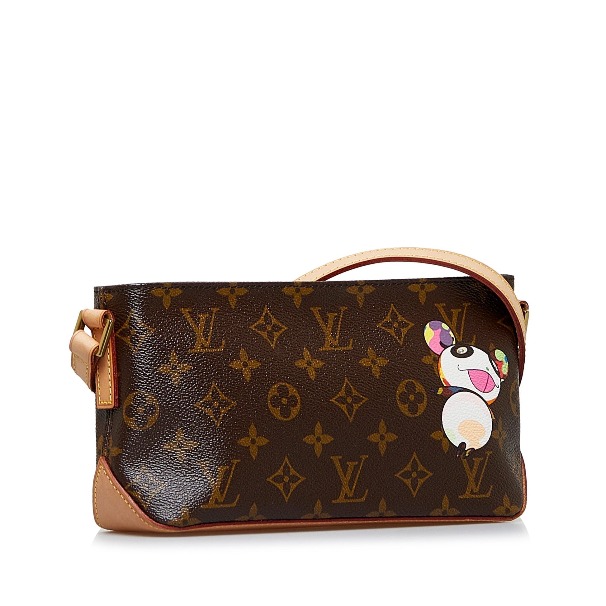 Brown Louis Vuitton x Takashi Murakami Monogram Panda Trotteur Crossbody