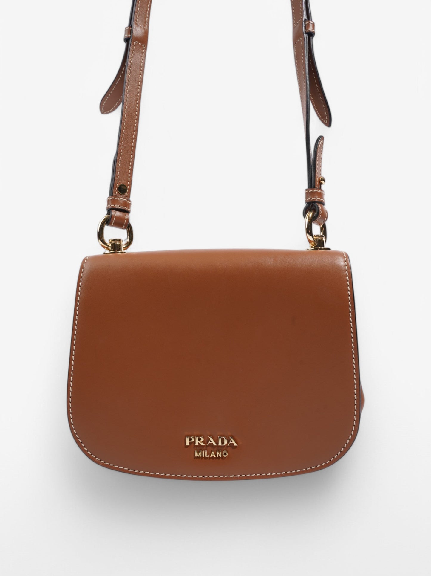 Prada City Brown Leather