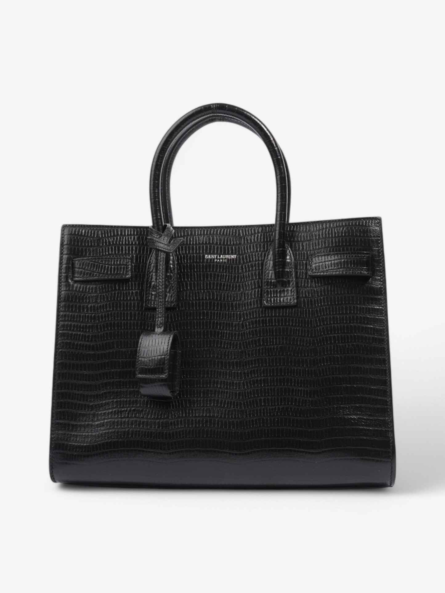Saint Laurent Sac de Jour Black Crocodile Leather Small