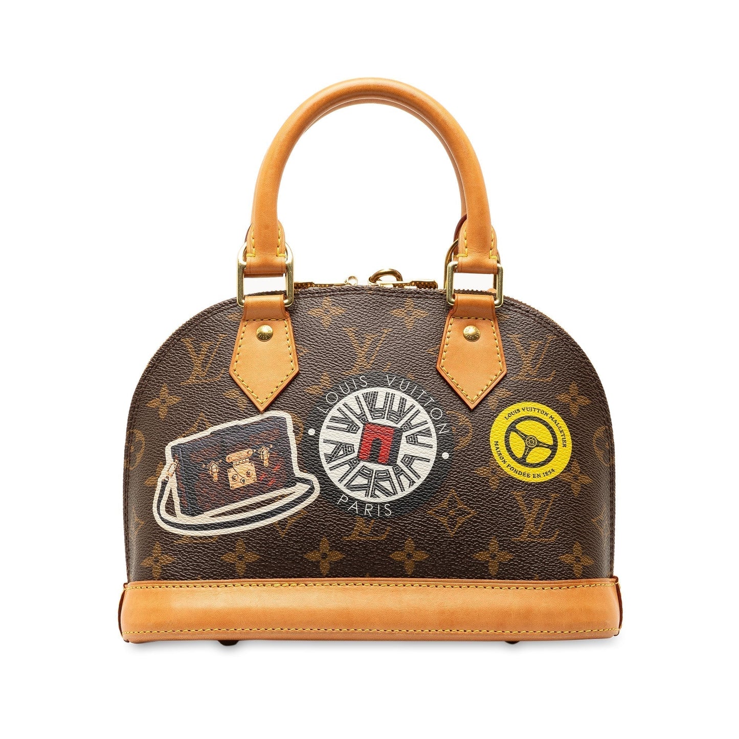 Brown Louis Vuitton Monogram World Tour Alma BB Satchel Crossbody