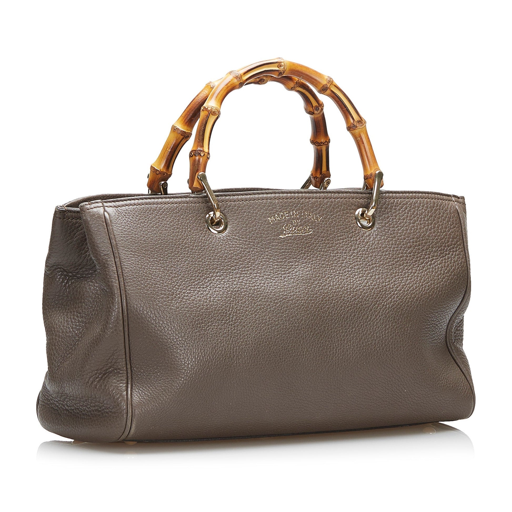 Gucci Bamboo Brown Leather Tote Style 3