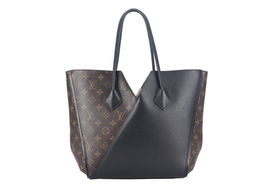 LOUIS VUITTON KIMONO MM TOTE BAG ( ) MONOGRAM CANVAS BLACK LEATHER TRIM GOLD HARDWARE NO DUST COVER