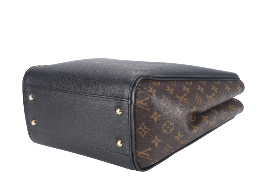LOUIS VUITTON KIMONO MM TOTE BAG ( ) MONOGRAM CANVAS BLACK LEATHER TRIM GOLD HARDWARE NO DUST COVER