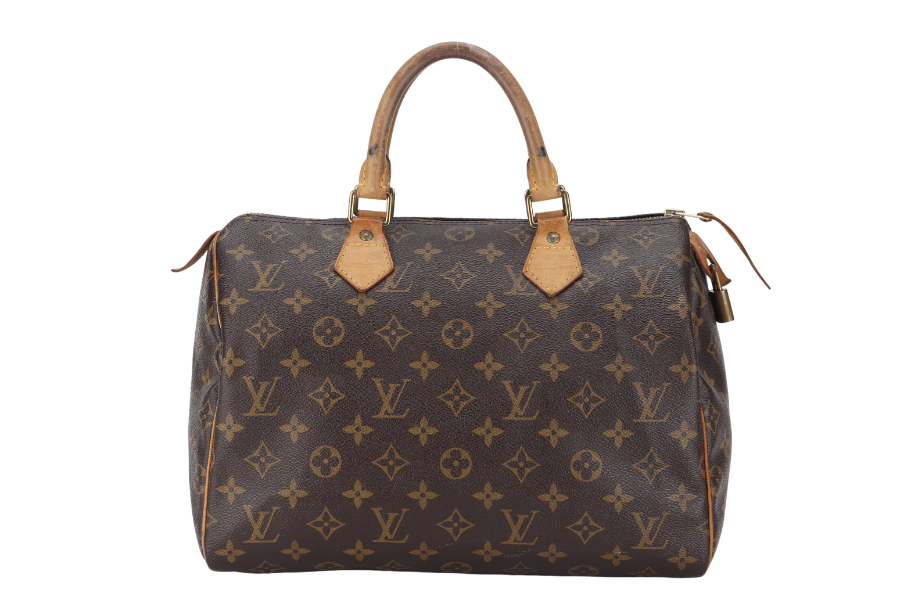 LOUIS VUITTON MONOGRAM CANVAS GOLD HARDWARE WITH PADLOCK, NO KEYS & DUST COVER Handbag