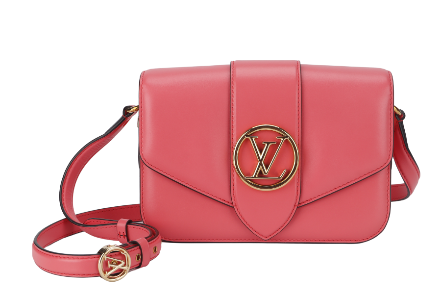 LOUIS VUITTON LV PONT 9 DAHLIA ( ) CALFSKIN LEATHER GOLD HARDWARE WITH DUST COVER Handbag