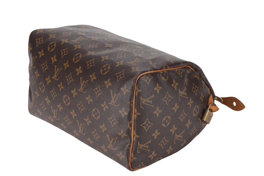 LOUIS VUITTON MONOGRAM CANVAS GOLD HARDWARE WITH PADLOCK, NO KEYS & DUST COVER Handbag