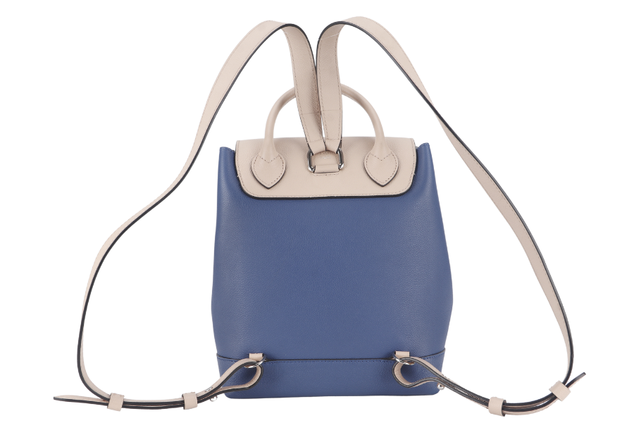 LOUIS VUITTON TAURILLON LOCKME BACKPACK ( ) BLUE-PINK CALFSKIN LEATHER SILVER HARDWARE NO DUST COVER