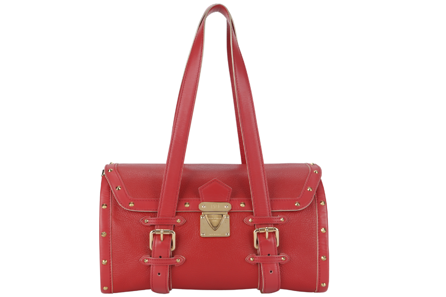 LOUIS VUITTON SUHALI L'EPANOUI GM GERANIUM RED LEATHER GOLD HARDWARE Handbag