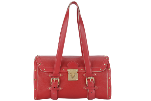 LOUIS VUITTON SUHALI L'EPANOUI GM GERANIUM RED LEATHER GOLD HARDWARE Handbag